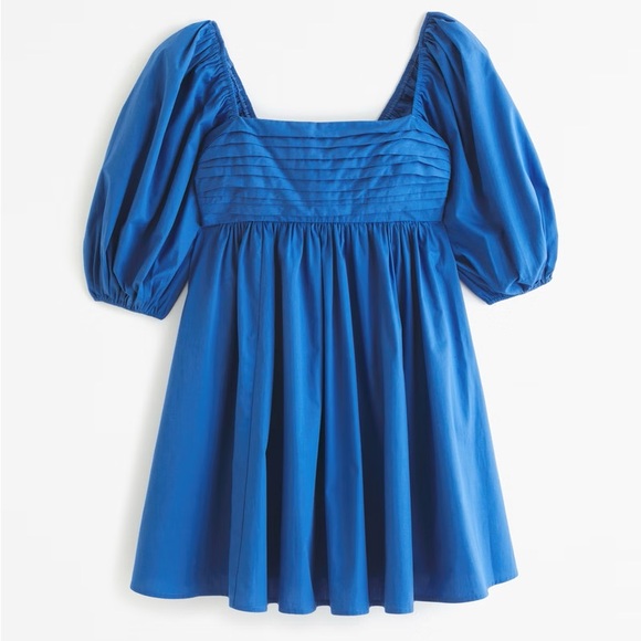 Abercrombie Ruched Puff Sleeve Dress - Picture 1 of 5